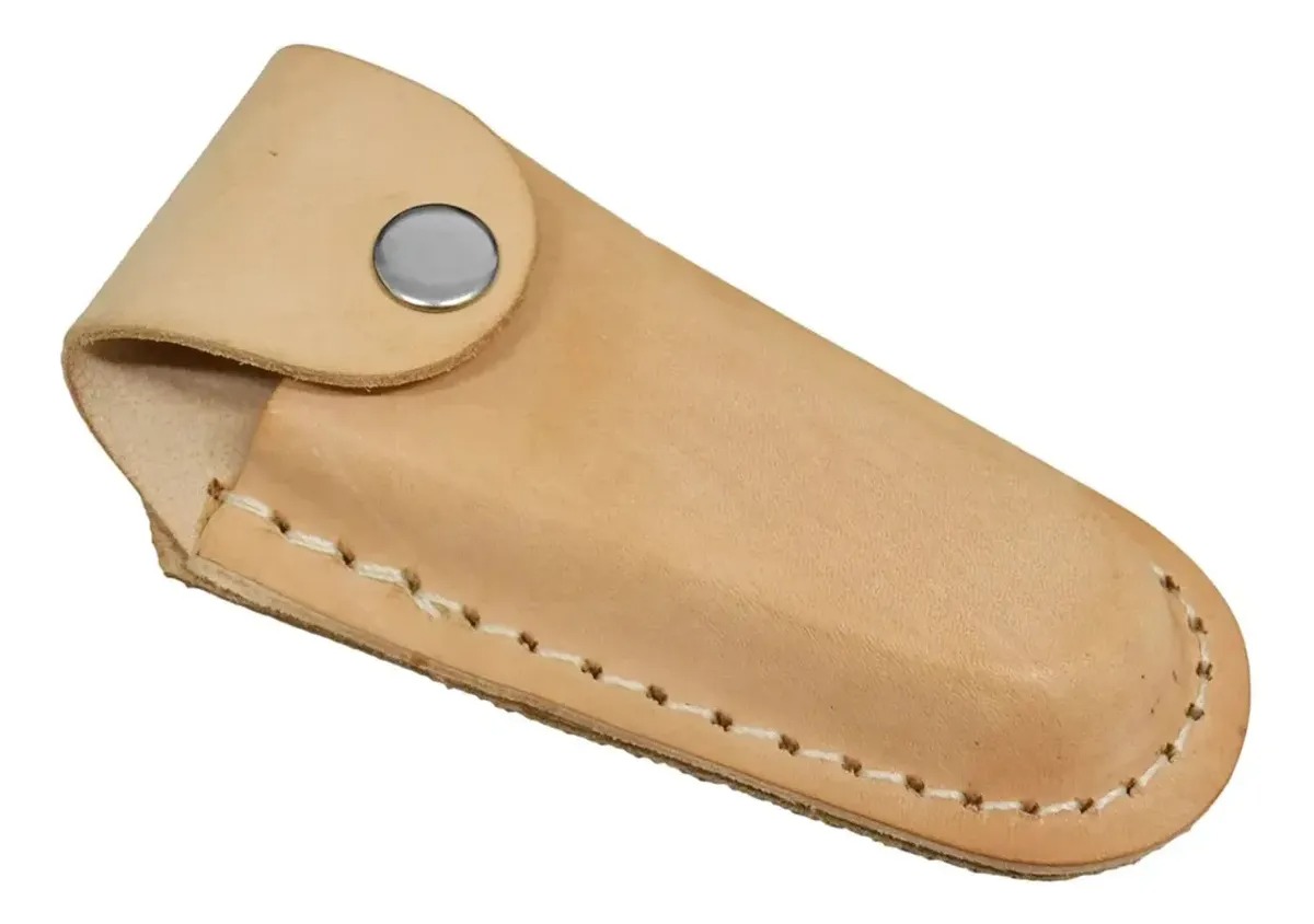 Bainha Para Canivete Em Couro Cru